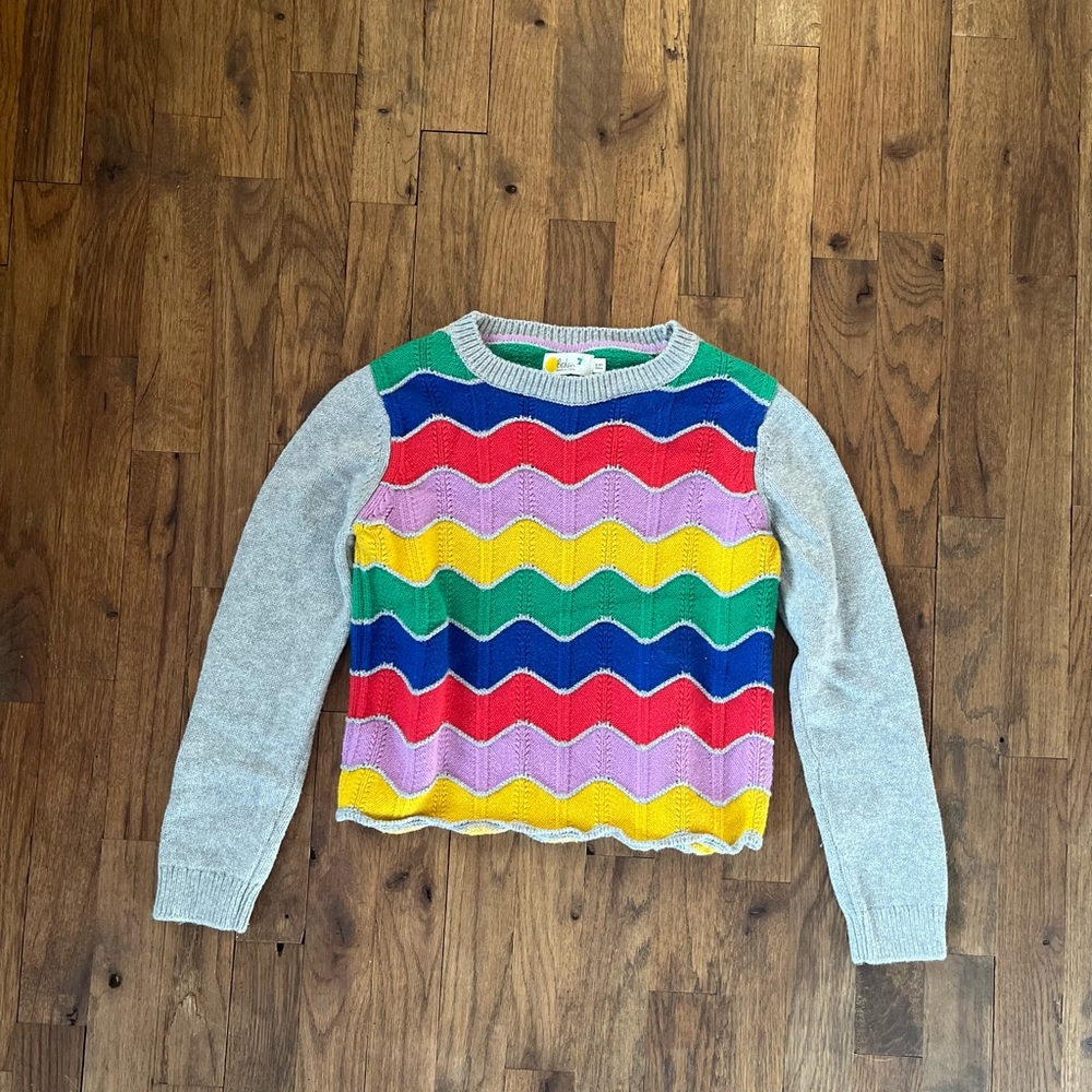 Mini Boden knit sweater rainbow